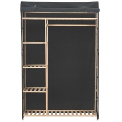vidaXL Armario de tela gris 110x40x170 cm