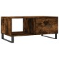 vidaXL Mesa de centro madera contrachapada roble ahumado 90x50x40 cm