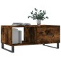 vidaXL Mesa de centro madera contrachapada roble ahumado 90x50x40 cm