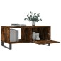 vidaXL Mesa de centro madera contrachapada roble ahumado 90x50x40 cm