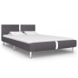 vidaXL Estructura de cama de cuero sintético gris 140x200 cm vidaXL Estructura de cama de cuero sintético gris 140x200 cm