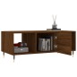 vidaXL Mesa de centro madera contrachapada roble marrón 102x50x40 cm vidaXL Mesa de centro madera contrachapada roble marrón 102x50x40 cm