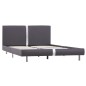 vidaXL Estructura de cama de cuero sintético gris 140x200 cm vidaXL Estructura de cama de cuero sintético gris 140x200 cm