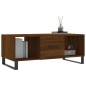 vidaXL Mesa de centro madera contrachapada roble marrón 102x50x40 cm vidaXL Mesa de centro madera contrachapada roble marrón 102x50x40 cm