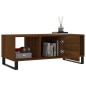 vidaXL Mesa de centro madera contrachapada roble marrón 102x50x40 cm vidaXL Mesa de centro madera contrachapada roble marrón 102x50x40 cm