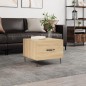 vidaXL Mesa de centro madera contrachapada roble Sonoma 50x50x40 cm vidaXL Mesa de centro madera contrachapada roble Sonoma 50x50x40 cm