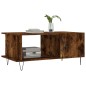 vidaXL Mesa de centro madera contrachapada roble ahumado 90x50x40 cm vidaXL Mesa de centro madera contrachapada roble ahumado 90x50x40 cm