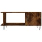 vidaXL Mesa de centro madera contrachapada roble ahumado 90x50x40 cm vidaXL Mesa de centro madera contrachapada roble ahumado 90x50x40 cm