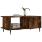 vidaXL Mesa de centro madera contrachapada roble ahumado 90x50x40 cm vidaXL Mesa de centro madera contrachapada roble ahumado 90x50x40 cm