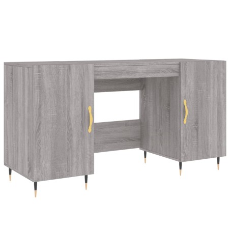 vidaXL Escritorio madera de ingeniería gris Sonoma 140x50x75 cm
