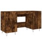 vidaXL Escritorio madera de ingeniería roble ahumado 140x50x75 cm vidaXL Escritorio madera de ingeniería roble ahumado 140x50x75 cm