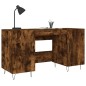 vidaXL Escritorio madera de ingeniería roble ahumado 140x50x75 cm vidaXL Escritorio madera de ingeniería roble ahumado 140x50x75 cm