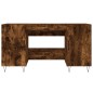 vidaXL Escritorio madera de ingeniería roble ahumado 140x50x75 cm vidaXL Escritorio madera de ingeniería roble ahumado 140x50x75 cm