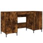 vidaXL Escritorio madera de ingeniería roble ahumado 140x50x75 cm vidaXL Escritorio madera de ingeniería roble ahumado 140x50x75 cm