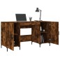 vidaXL Escritorio madera de ingeniería roble ahumado 140x50x75 cm vidaXL Escritorio madera de ingeniería roble ahumado 140x50x75 cm
