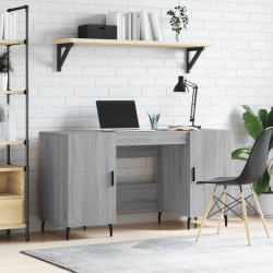 vidaXL Escritorio madera de ingeniería gris Sonoma 140x50x75 cm