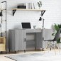 vidaXL Escritorio madera de ingeniería gris Sonoma 140x50x75 cm