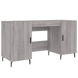 vidaXL Escritorio madera de ingeniería gris Sonoma 140x50x75 cm