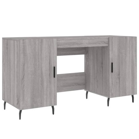 vidaXL Escritorio madera de ingeniería gris Sonoma 140x50x75 cm