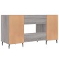 vidaXL Escritorio madera de ingeniería gris Sonoma 140x50x75 cm