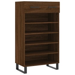 vidaXL Zapatero madera de ingeniería roble marrón 60x35x105 cm