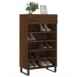 vidaXL Zapatero madera de ingeniería roble marrón 60x35x105 cm