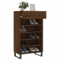 vidaXL Zapatero madera de ingeniería roble marrón 60x35x105 cm