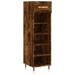 vidaXL Zapatero madera de ingeniería roble ahumado 30x35x105 cm