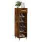 vidaXL Zapatero madera de ingeniería roble ahumado 30x35x105 cm vidaXL Zapatero madera de ingeniería roble ahumado 30x35x105 cm