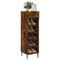 vidaXL Zapatero madera de ingeniería roble ahumado 30x35x105 cm