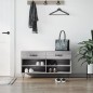 vidaXL Banco zapatero madera de ingeniería gris Sonoma 102x35x55 cm vidaXL Banco zapatero madera de ingeniería gris Sonoma 102x35x55 cm