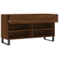 vidaXL Banco zapatero madera de ingeniería marrón roble 102x35x55 cm