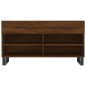 vidaXL Banco zapatero madera de ingeniería marrón roble 102x35x55 cm