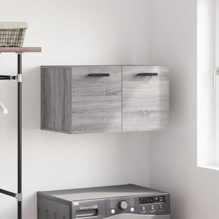 vidaXL Armario de pared madera de ingeniería gris Sonoma 60x36,5x35 cm