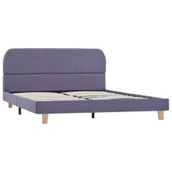 vidaXL Estructura de cama de tela gris claro 140x200 cm