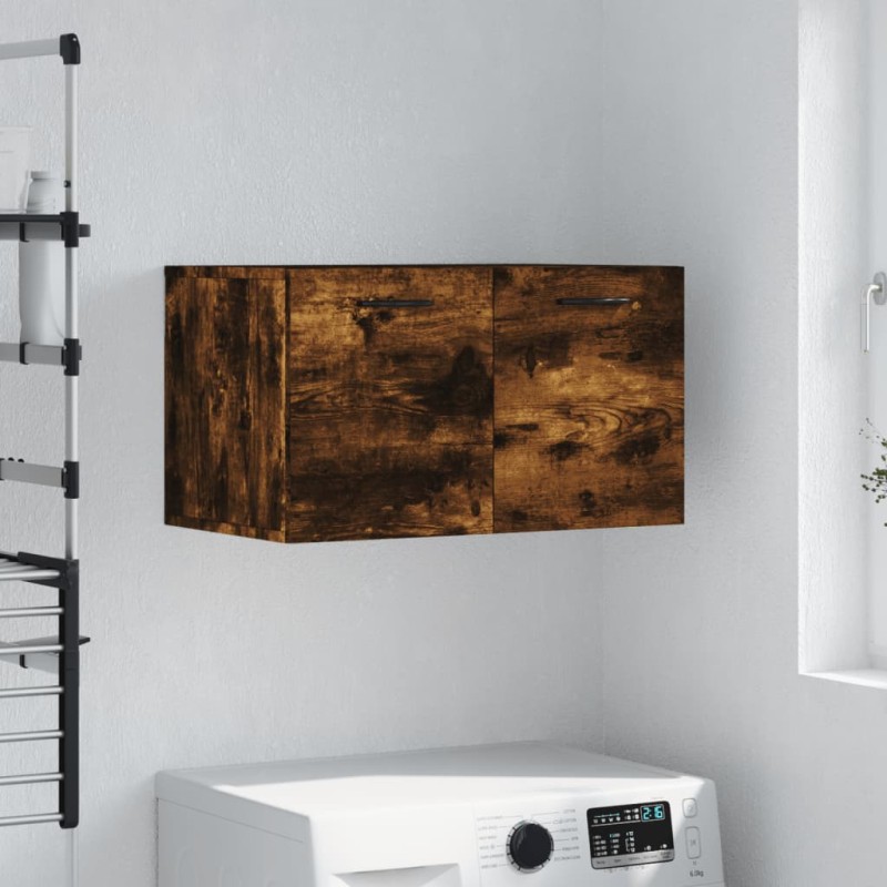 vidaXL Armario de pared madera ingeniería roble ahumado 60x36,5x35 cm vidaXL Armario de pared madera ingeniería roble ahumado 60x36,5x35 cm