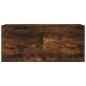 vidaXL Armario de pared madera ingeniería roble ahumado 80x36,5x35 cm vidaXL Armario de pared madera ingeniería roble ahumado 80x36,5x35 cm