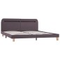 vidaXL Estructura de cama con LED tela gris topo 180x200 cm vidaXL Estructura de cama con LED tela gris topo 180x200 cm