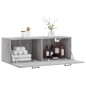 vidaXL Armario de pared madera ingeniería gris Sonoma 100x36,5x35 cm vidaXL Armario de pared madera ingeniería gris Sonoma 100x36,5x35 cm