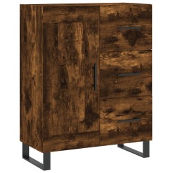 vidaXL Aparador de madera de ingeniería roble ahumado 69,5x34x90 cm
