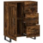 vidaXL Aparador de madera de ingeniería roble ahumado 69,5x34x90 cm