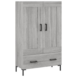 vidaXL Aparador alto madera de ingeniería gris Sonoma 69,5x31x115 cm