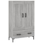vidaXL Aparador alto madera de ingeniería gris Sonoma 69,5x31x115 cm