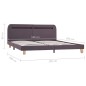 vidaXL Estructura de cama con LED tela gris topo 180x200 cm vidaXL Estructura de cama con LED tela gris topo 180x200 cm
