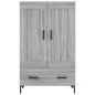 vidaXL Aparador alto madera de ingeniería gris Sonoma 69,5x31x115 cm