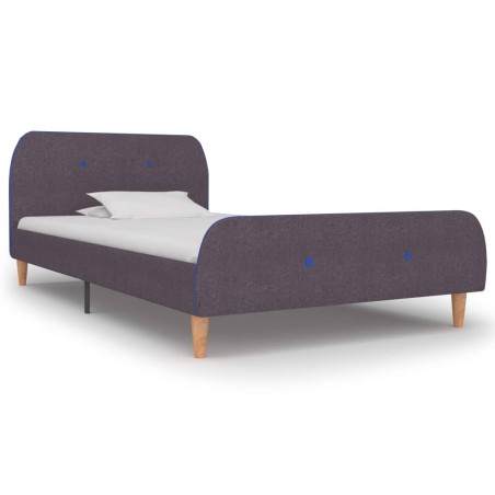 vidaXL Estructura de cama de tela gris topo 90x200 cm