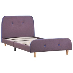 vidaXL Estructura de cama de tela gris topo 90x200 cm