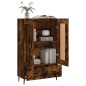 vidaXL Aparador alto madera de ingeniería roble ahumado 69,5x31x115 cm