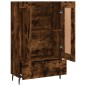 vidaXL Aparador alto madera de ingeniería roble ahumado 69,5x31x115 cm