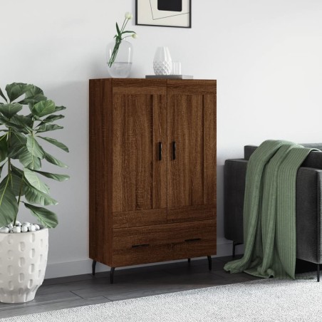 vidaXL Aparador alto madera de ingeniería roble marrón 69,5x31x115 cm